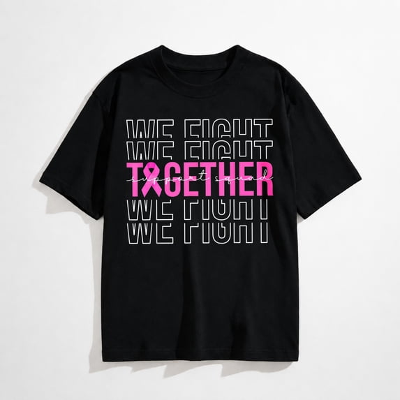 We Fight Together Breast Cancer Awareness Support Squad T-Shirt