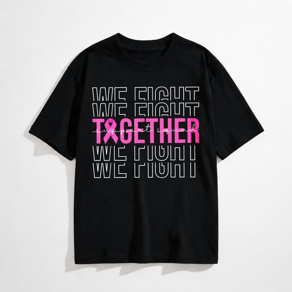 We Fight Together Breast Cancer Awareness Support Squad T-Shirt