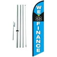thumbnail image 1 of We Finance Auto Dealership Advertising Feather Banner Swooper Flag Sign with Flag Pole Kit and Ground Stake, Blue, 1 of 4