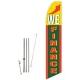 thumbnail image 1 of We Finance Green/Yellow Super Novo Feather Flag - Complete with 15ft Pole Set and Ground Spike, 1 of 1