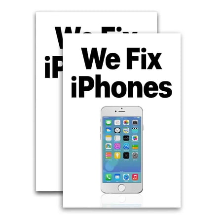 We Fix Phones (24" X 36") Vinyl Decal Only (Pack of 2) |Sign|Sticker|Poster
