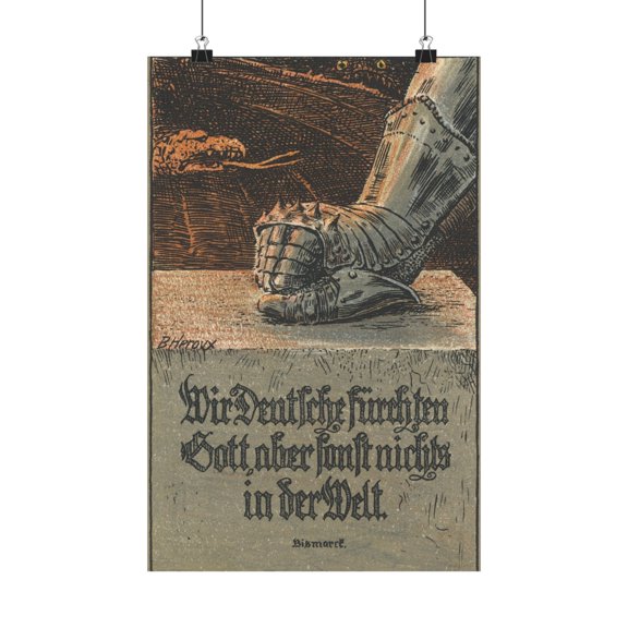We Germans Fear God Otto Von Bismarck Quote Nationalist Reich Matte Poster