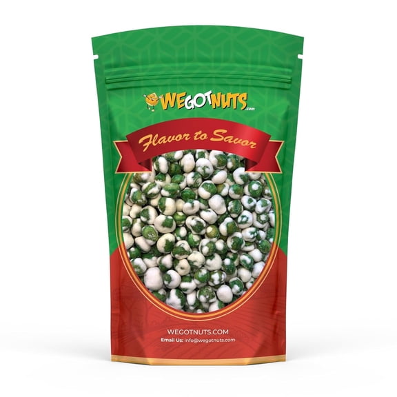 We Got Nuts Green Wasabi Peas, Hot Spicy Crunchy Snack Peas, Kosher, 4 lb, 64 oz, Resealable Pouch