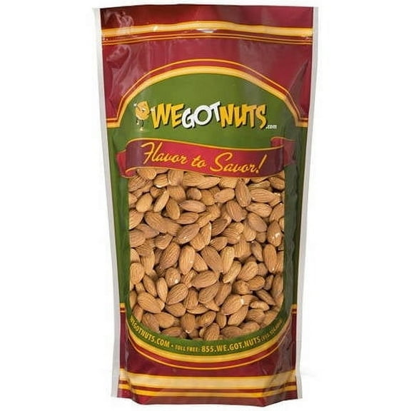 We Got Nuts Jumbo Raw Unsalted Whole Shelled Almonds, 64 oz