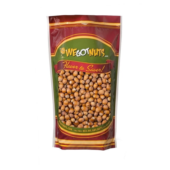 We Got Nuts Raw Hazelnuts in Shell, Whole Filberts Snack Nuts, Kosher, 4 lb, 64 oz, Resealable Pouch