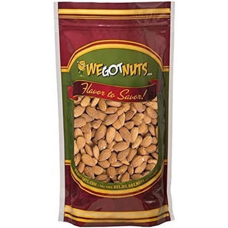 We Got Nuts Raw Unsalted Jumbo Almonds, Whole Shelled Snack Nuts, Kosher, 2 lb, 32 oz