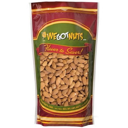 We Got Nuts Unsalted Raw Shelled Whole Jumbo Almonds, 48 Oz