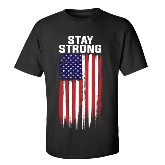 We Got This American Flag Short Sleeve Adult Unisex T-shirt-Black-xl