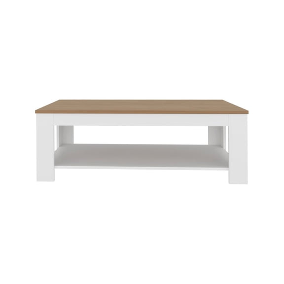 We Have Furniture Bazine Table Nova, Modern Coffee Table with Open Shelf, Stylish Living Room