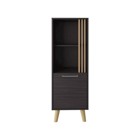 We Have Furniture Bedford Storage Cabinet, Living Room, Black/Light Oak