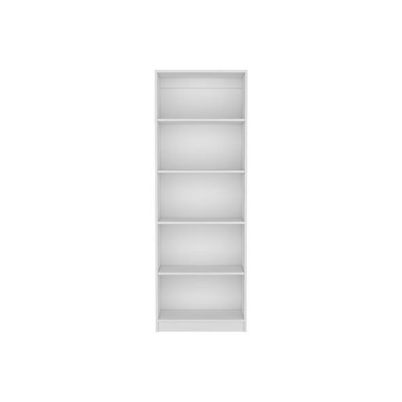 We Have Furniture Bookcase 4-Shelves Benzoni with Ample Storage and Modern Design, White