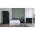 thumbnail image 1 of We Have Furniture Byers 3 Piece Bedroom Set, Nightstand + Dresser+ Armoire, Black Wengue Finish, 1 of 7