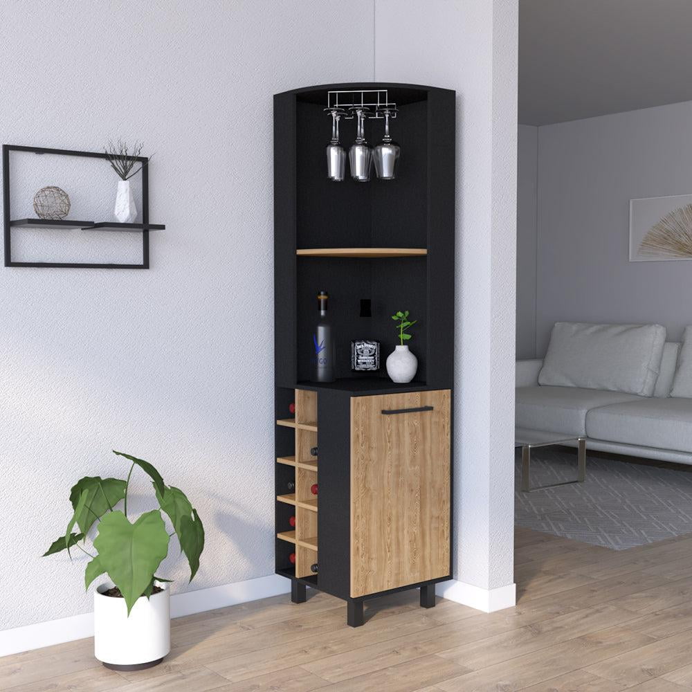 Bar Back Cubbies We Have Furniture Corner Bar Cabinet Cleveland, Ten Wine Cubbies, Black ...