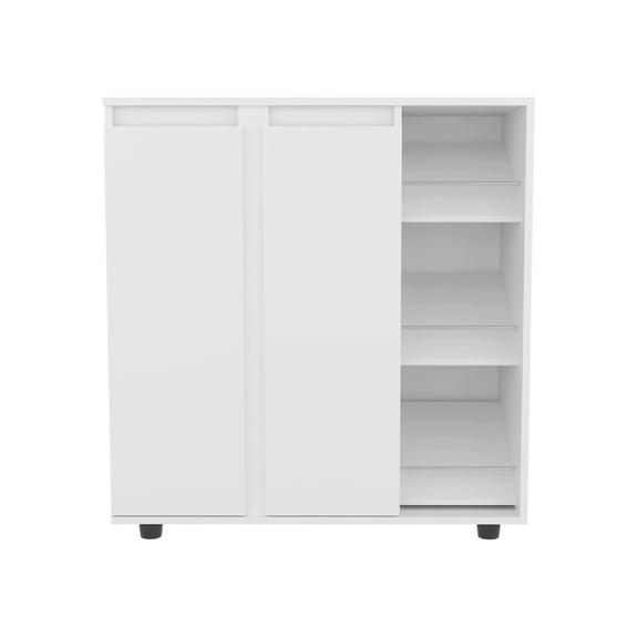 We Have Furniture Dover Shoe Rack, 2 Doors with Sliding Mechanism, 11 Spacious Shelves