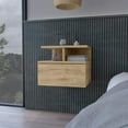 thumbnail image 1 of We Have Furniture Floating Nightstand Flopini, One Drawer, Beige Finish, 1 of 5