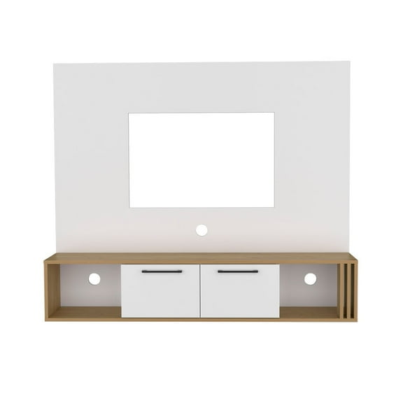 We Have Furniture Louisburg Entertainment Center, White/Macadamia