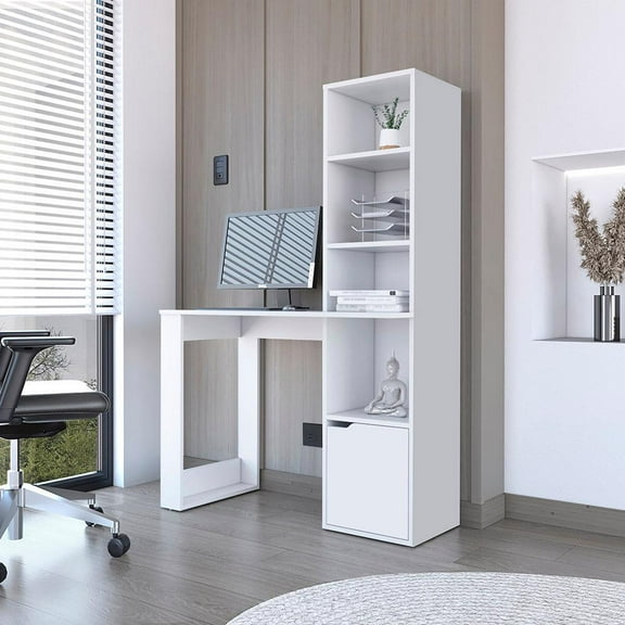 We Have Furniture Office Desk Aragon, White Finish