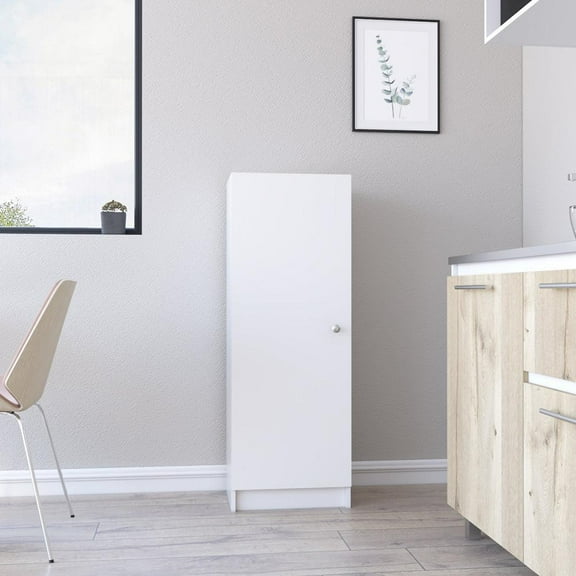 We Have Furniture Pantry Miami, Single Door Cabinet, White Finish