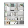 thumbnail image 1 of We Have Furniture Parwan 3 Piece Living Room Set with 3 Bookcases, White, 1 of 4