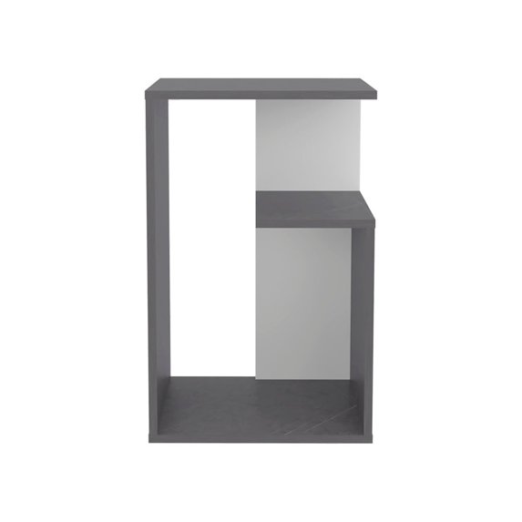 We Have Furniture Side Table Sallis, Living Room, Onyx/White