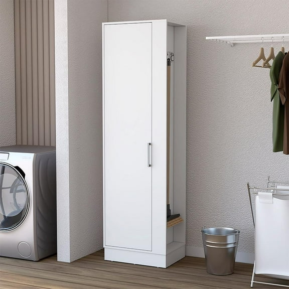 We Have Furniture Storage Cabinet Manika, One Door and Shelves, White Finish