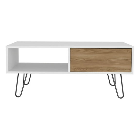 We Have Furniture Taylor Coffee table , Living Room, White/Ligth Pine