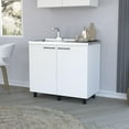 thumbnail image 1 of We Have Furniture Utility sink cabinet Burwood, Two Shelves, White Finish, 1 of 5