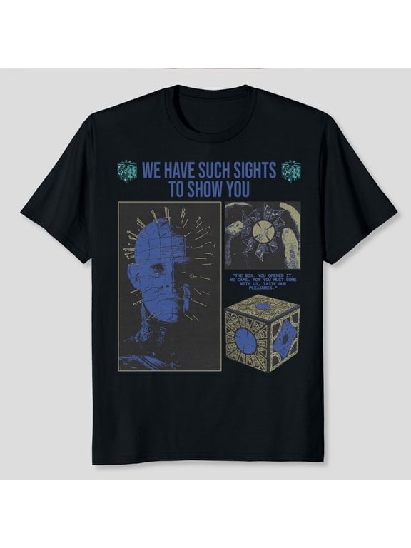 We Have Such Sights To Show You Shirt, Hellraiser Movie 1987, Men's And Women's Graphic Tee 100% Cotton by TBun, Full Sizes S-5XL