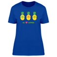 thumbnail image 1 of We Heart Summer Pineapples T-Shirt Women -Image by Shutterstock, Female Medium, 1 of 2