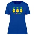 thumbnail image 1 of We Heart Summer Pineapples T-Shirt Women -Image by Shutterstock, Female Small, 1 of 2