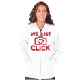 thumbnail image 1 of We Just Click Photographer Camera Pun Zip Hoodie Sweatshirt Women Brisco Brands S, 1 of 6