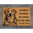 thumbnail image 1 of We Know You are Here The Golden Retriever Door Mat, Funny The Golden Retriever Dog Door Mats, The Golden Retrievers Doormat Funny Doormat 24x16 Inch, 1 of 4