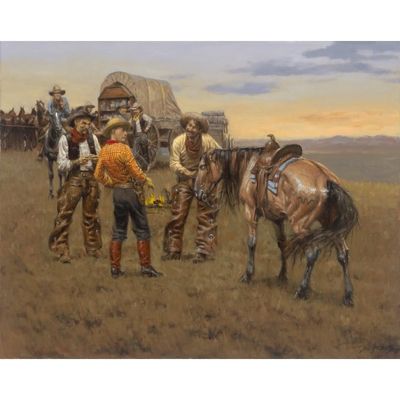 We Let The New Boys Ride Buttercup by Andy Thomas - Canvas Giclee Limited Edition Signed & Numbered 195 24x30 - 1 Unit per pack