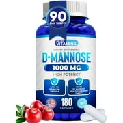 We Like Vitamins D-Mannose Supplement Urinary Tract Health Liver Support 180 Capsules