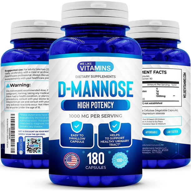 We Like Vitamins DMannose Supplement Urinary Tract Health Liver