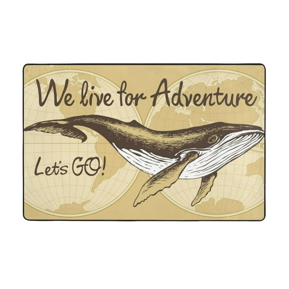 We Live for Adventure Shaggy Area Rug, Rugs for Living Room Bedroom Non Slip Door Mat Indoor Carpet Machine Washable Nursery Home Decor Floor Mats for Entryway 60x39in-#