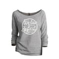 thumbnail image 1 of We Love Because He First Loved Us Women's Fashion Slouchy 3/4 Sleeves Raglan Sweatshirt Sport Grey L, 1 of 3
