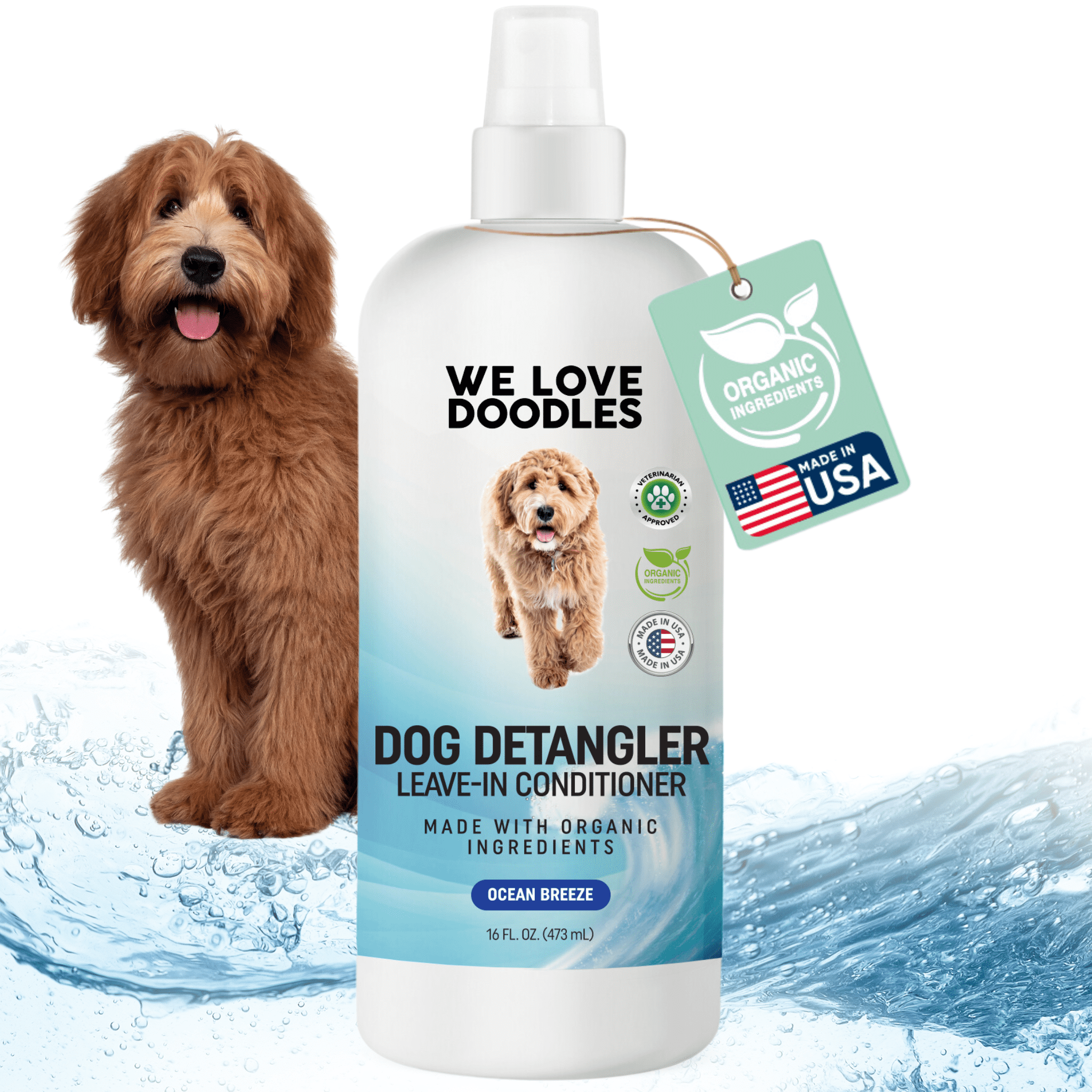 We Love Doodles Dog Detangler Spray Leave in Conditioner for Dogs Dog Detangling Spray Dematting Spray for Dogs Tangle Remover Made in The