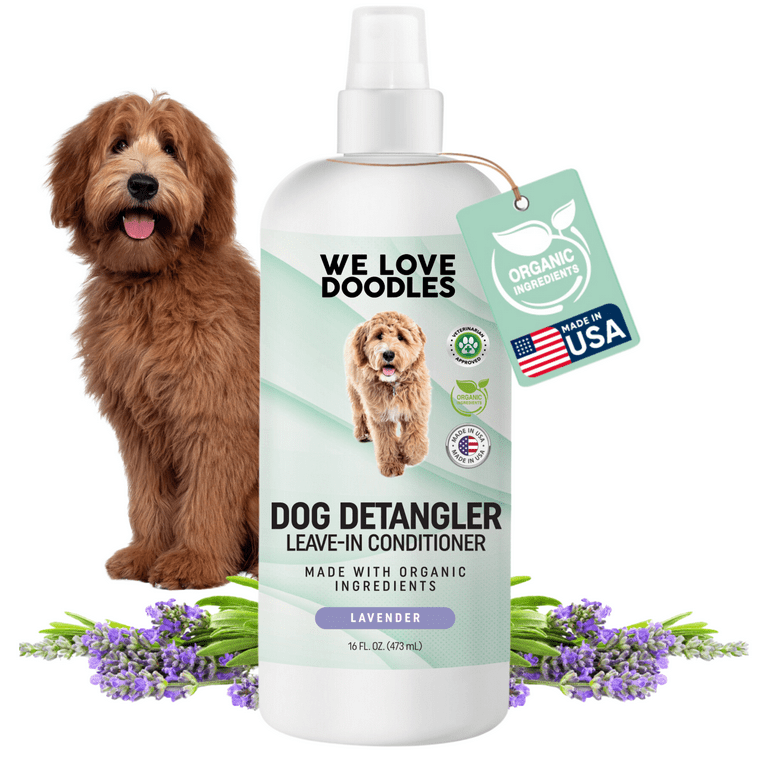 We Love Doodles Dog Detangler Spray Leave in Conditioner for Dogs Dog Detangling Spray Organic Made in The USA