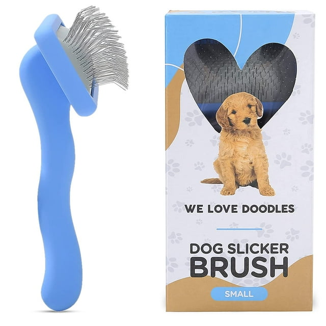 We Love Doodles Dog Slicker Brush Dog Brush for Grooming Pet Hair, Poodle / Goldendoodle Brush