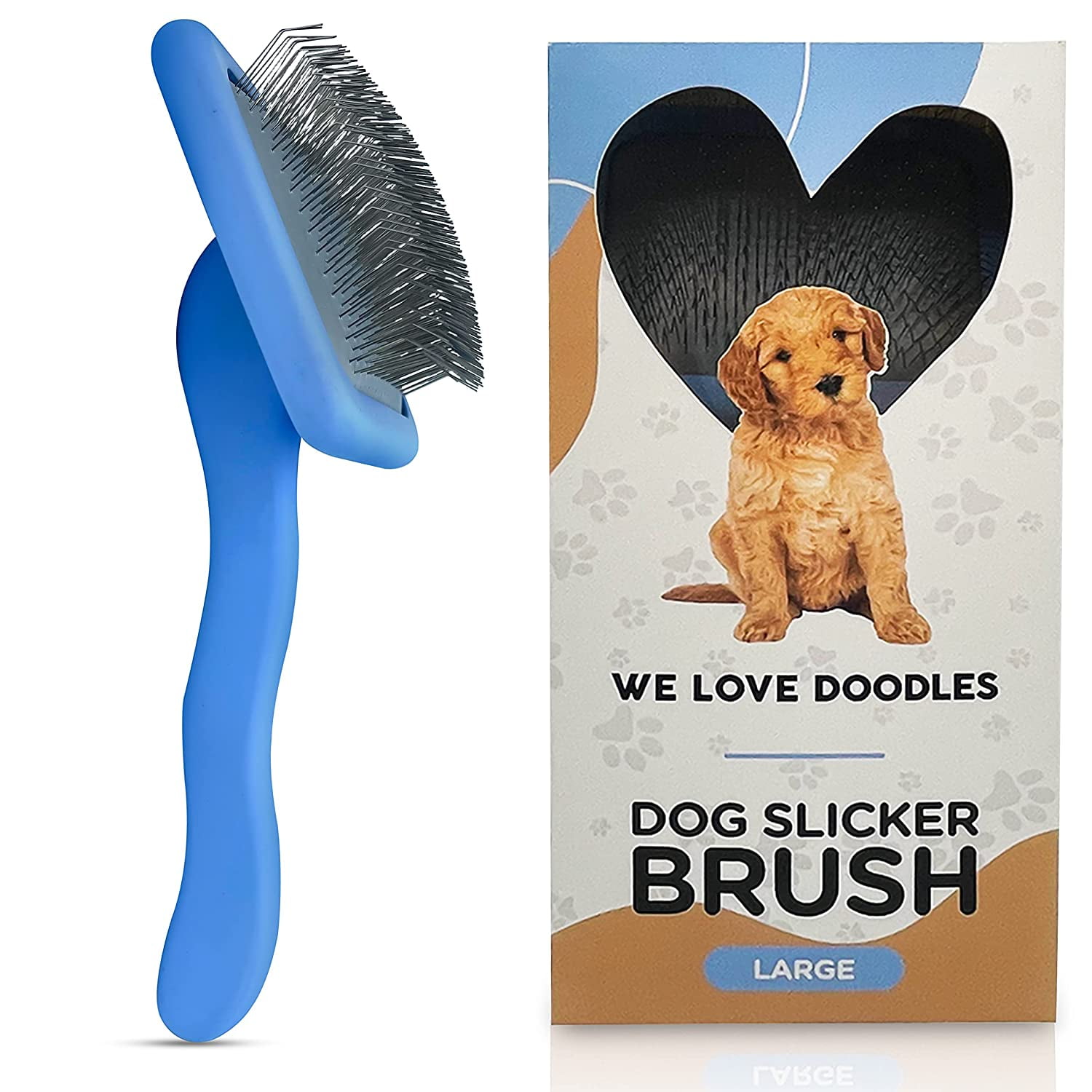 We Love Doodles Dog Slicker Brush, Dog Doodle Brush for Grooming Pet