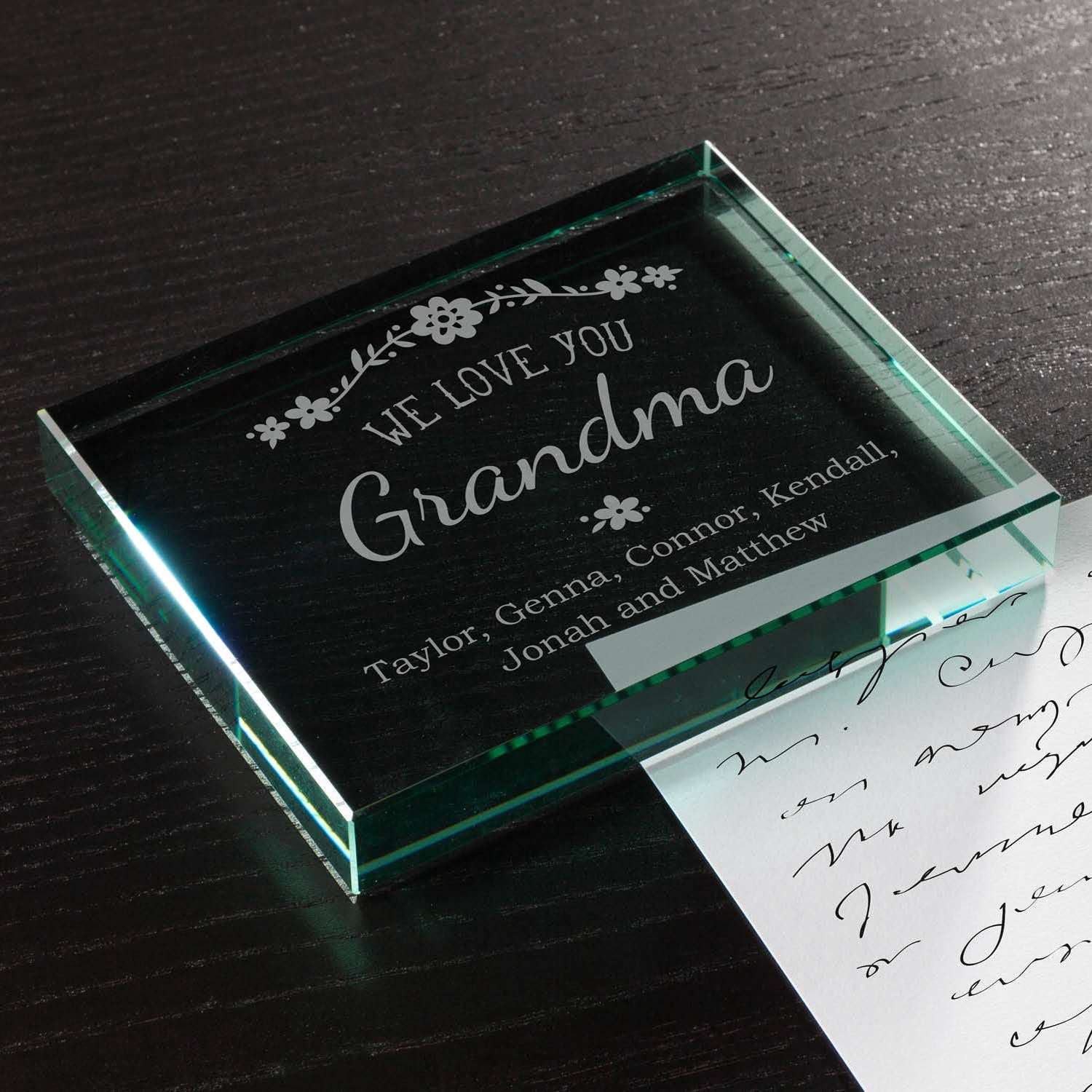 We Love You 4x5 Personalized Glass Keepsake