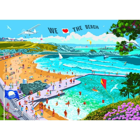We Love the Beach - 1000 Piece Jigsaw Puzzle
