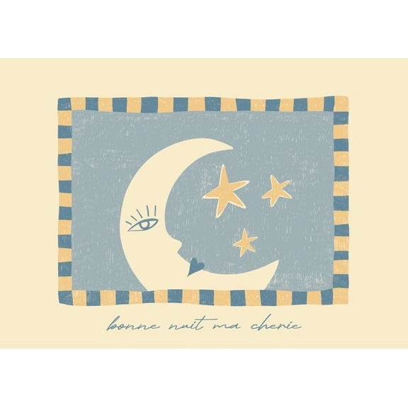 We Made Something Nice - Bonne Nuit Ma Cherie Print Wall Art, Modern Wall Decor For Living Room Bedroom, 24x36 UNFRAMED