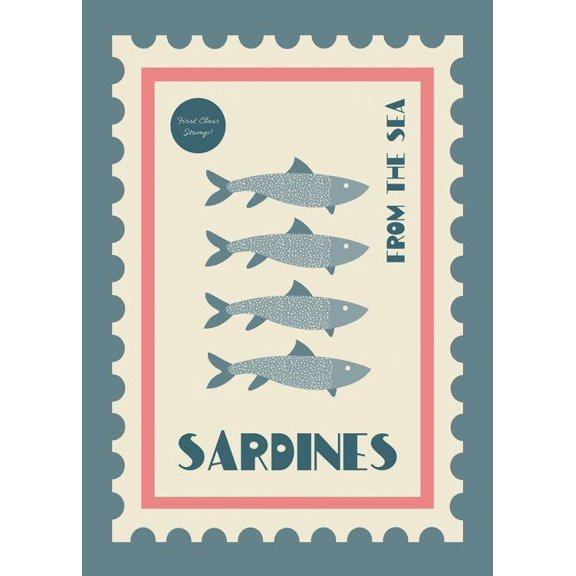 We Made Something Nice - Sardines Print Wall Art, Modern Wall Decor For Living Room Bedroom, 12x18 UNFRAMED