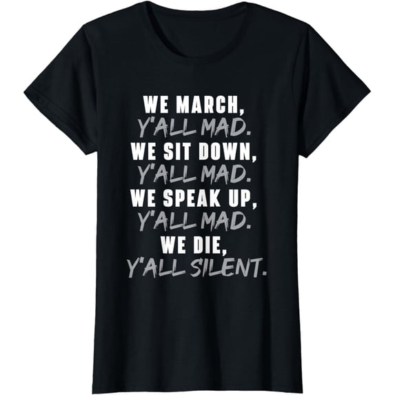 We March - Black History & African Roots Afro Empowerment T-Shirt