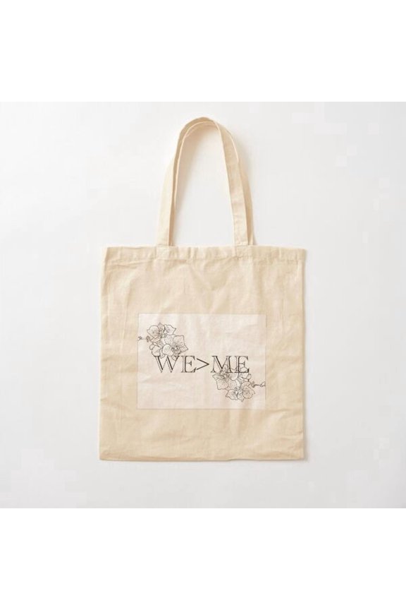 We>Me Canvas Tote Bags, Reusable Shopping Bag
