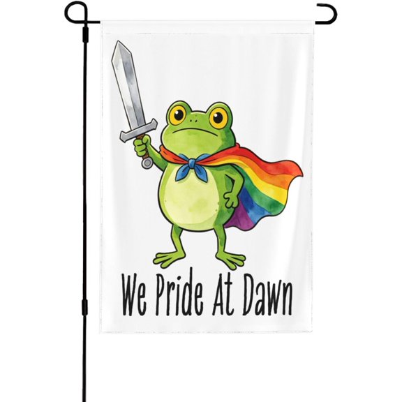 We Pride At Dawn flag Funny Frog Lgbt Support Pride Month Garden Flags 12 * 18 In Double Side Banner No Flagpole