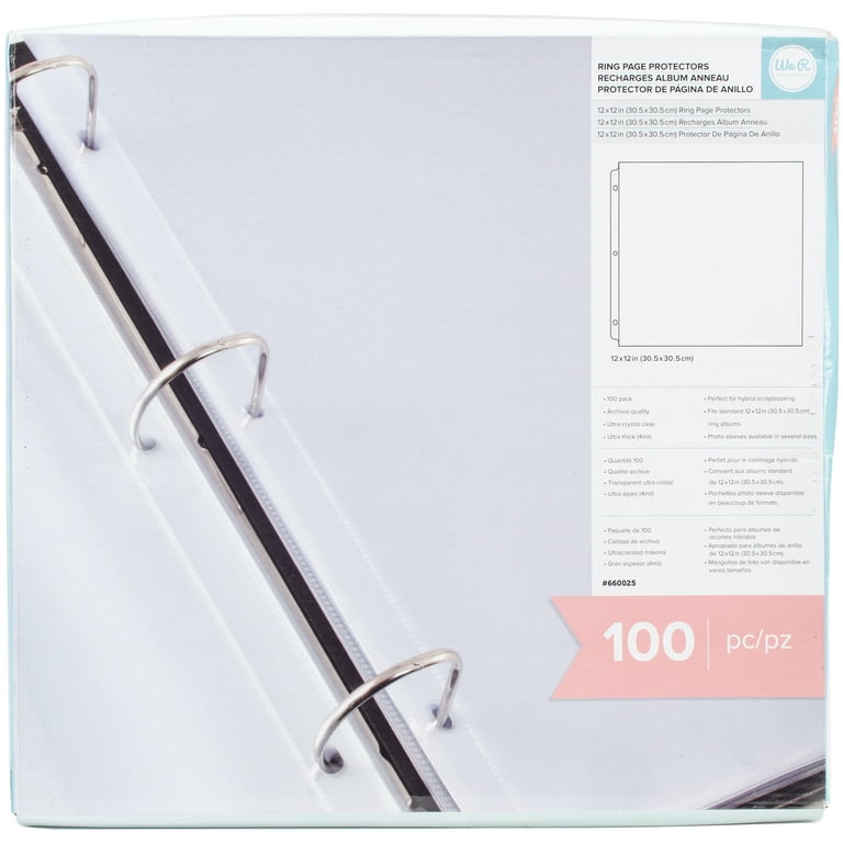 We R 3-Ring Page Protectors 12X12 100/Pkg 