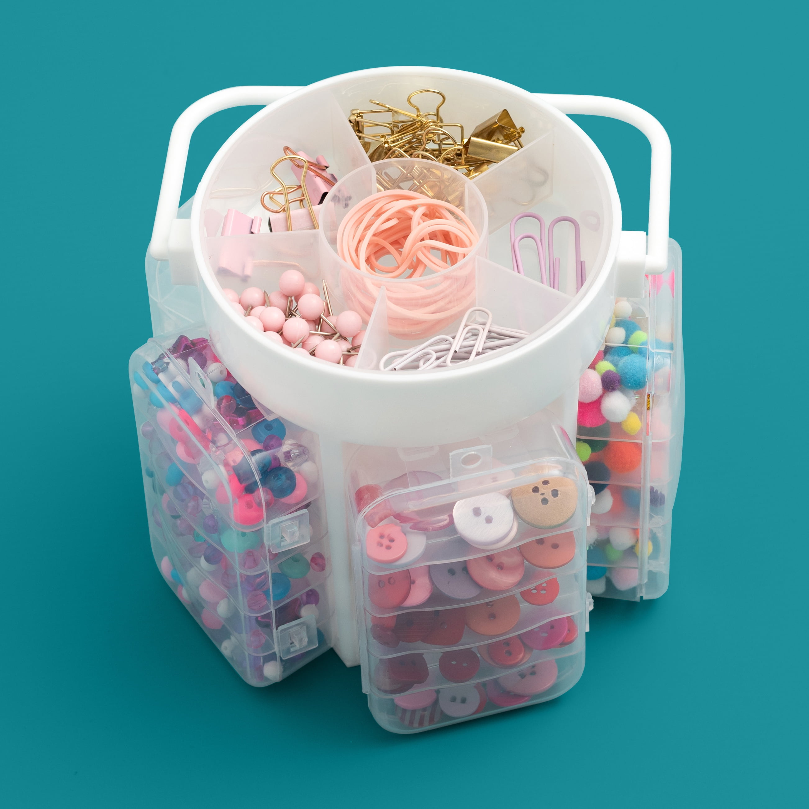 We R Memory Keepers® 3-Tier Snap Box Translucent Plastic Storage Case